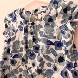 Baby girls blue flower dress